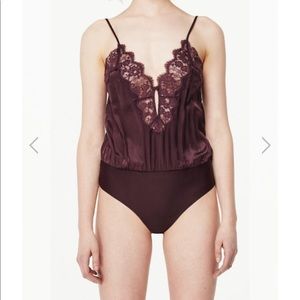CAMI NYC Aubergine Daphne Bodysuit